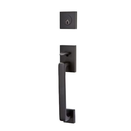 Emtek Flat Black Handleset 4830GVUS19LH 4830GVUS19LH